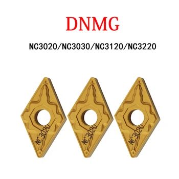 10PCS DNMG150404 DNMG150608 DNMG150604 HM DNMG150608-VF Transformando Pastilhas de metal duro de Alta Qualidade, Torno CNC, Ferramenta de Corte DNMG 150604