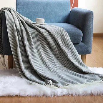 Sofá Condicionador De Ar Cobertor De Verão Fresco Cobertor Siesta Cobertor Office Cobertor, Toalha De Xale Cobertor