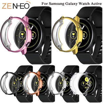 Macia capa de Silicone para Samsung Galaxy Watch Active amortecedor caso de Acessórios Protetor de Cobertura Total da Tela protetora