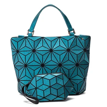 sac principal marca mulheres geométricas sacos para as mulheres 2020 Acolchoado Sacos de Ombro, Laser Simples de Dobramento senhoras Bolsas bolsa feminina