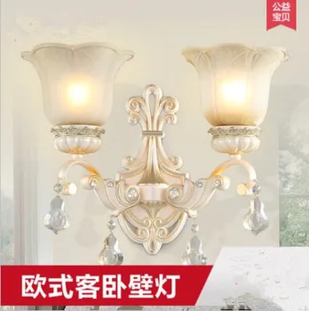 LED Europen Tipo de Duplo Cristal da Lâmpada de parede Do Quarto O Chefe De Uma Cama, Sala de estar, TV de Parede em Parede de Luz de Lâmpada incluída
