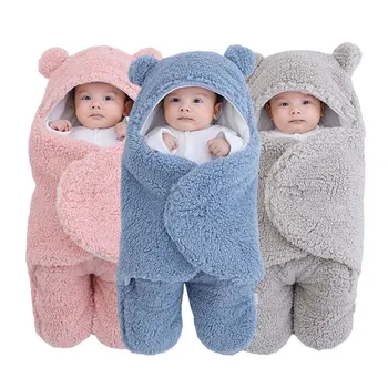Roupas de bebê Macio Bebê Recém-nascido Envoltório Cobertores de Bebê Saco de Dormir Envelope Para Sleepsack 100%Algodão Engrossar Casulo Infantil Vestuário
