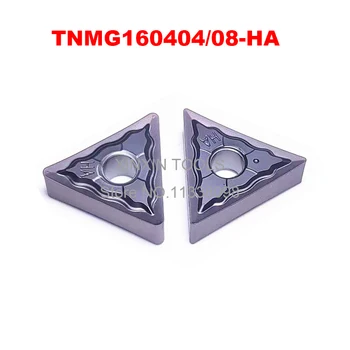 10pcs TNMG160404-HA TNMG160408-HA Usinagem de Aço Inoxidável de Processamento de Pastilhas de metal duro de Tungstênio