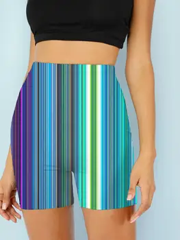 3d Shorts Coloridos Shorts Mulheres Gradiente Faixa de Verão do arco-íris Calças das Mulheres