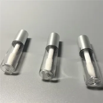 1.2 ML Mini Gloss Recipientes de Prata Clara Vazio Cosmético Exemplo de Teste de Delineador Brilho Labial Tubos de 10 pcs 50pcs 100pcs