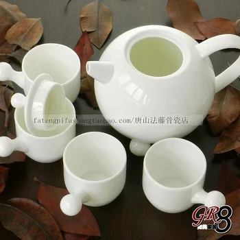 Elegante porcelana de Ossos de chá, conjunto de panela, chá chinês conjunto, criativo projetado, cinco peças de conjunto, de cerâmica, copos de chá, tazas café pote e copa do conjunto