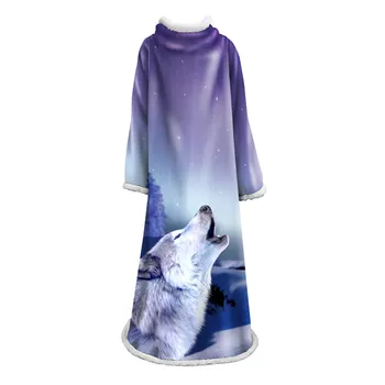 3d Lobo Manga Cobertor Para Adultos Lobo, Pintura de Pelúcia Jogar um Cobertor Na Cama Sherpa Cobertor Battaniye Camas para Animais