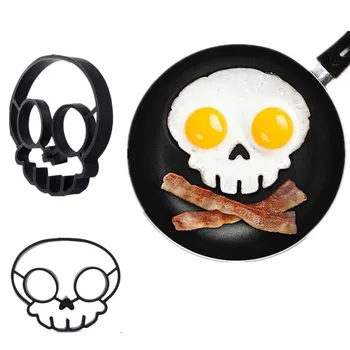 Esqueleto Ovo De Silicone Cartoon Frito Pequeno-Almoço Omelete Molde De Ovo Panqueca Anel De Formador De Cozinha Ferramenta Diy Acessórios De Cozinha Gadget