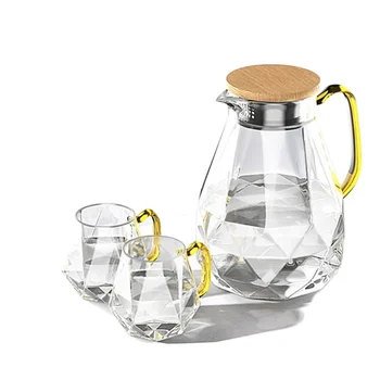 Vidro De Água Ware Diamante Transparente Ouro Lidar Com 1,8 L Frio Chaleira Xícara De Café De Chá De Gás Barra De Decoração De Cozinha Em Casa Koozie Novo