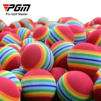 PGM 10Pcs/Pack 38mm Prática Indoor Bola de Golfe Coisas do arco-íris Tira de Espuma, Esponja de Bolas de Golfe para treinos de Acessórios de Presente de Novo