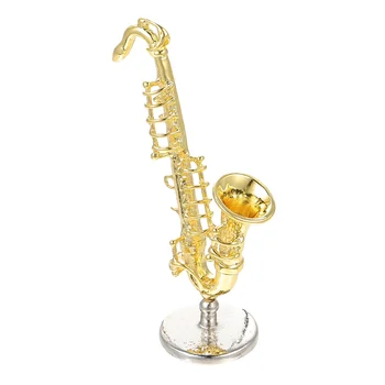 Instrumento Musical Saxofone Mini Toy Modelo De Enfeite De Houseinstruments Simulado Trombeta Miniaturetoys Decordecorationcollection