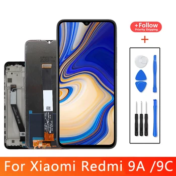 6.53 Polegadas Display Para Xiaomi Redmi 9A Tela de Toque do Lcd Para Redmi 9C LCD Para M2006C3LI M2006C3LGReplacement Peças