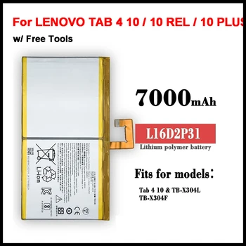 Novo Original Bateria de 7000mAh L16D2P31 Para LENOVO GUIA 4 10 / 10 REL / 10, ALÉM da TB-X304L X304F TB-X704F X704L X504F X504L Batteria