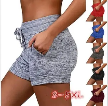 Novo comércio exterior cuecas de secagem rápida Calças de Yoga de lazer desportivo da cintura laço elástico shorts de mulheres local popular