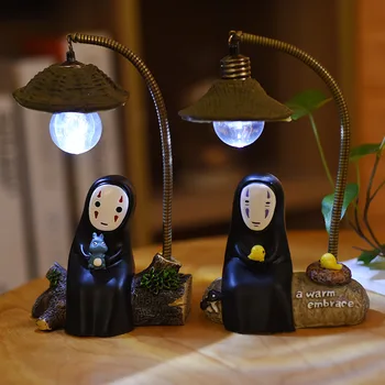 A viagem de chihiro Nenhum Rosto de Homem da Noite do DIODO emissor de Luz de Miyazaki Hayao Toque Lâmpada Crianças Tabela Luzes do Quarto Luminárias de Bebê presentes de Natal