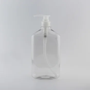 1000ML Claro Embalagem PET Loção Bomba de Creme de Garrafas Reutilizáveis Vazio Cosmético Shampoo Detergente de Lavanderia Recipientes de 1L