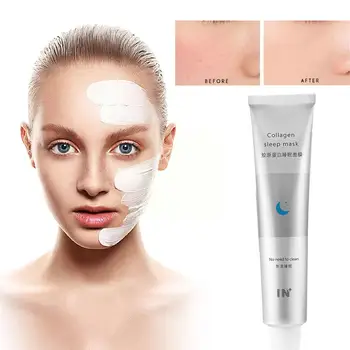 O colágeno Sono Máscara de Limpeza Profunda, Diminuir os Poros Creme Facial Acne Esfoliante Purifica de Cravo Vitaminas Rosto Cuidados de Reparação de S T4H3