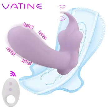 VATINE Wearable Vibrador Vibrador Brinquedos Sexuais para as Mulheres Estimulador de Clitóris 10 Frequência de Controlo Remoto Exterior G-spot Calcinha Vibrador