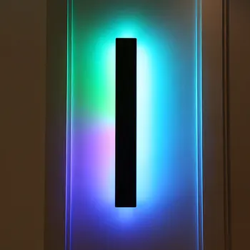 Moderno RGB LED, Lâmpada de Parede da Sala de estar Colorido Candeeiro de Parede para Quarto de Cabeceira de Metal candeeiros de Parede Controle Remoto Interior Luminárias