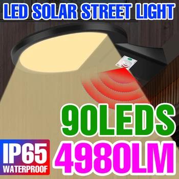 LED luzes de Rua Solares de Movimento de PIR, Sensor de Iluminação Exterior LED Refletor IP65 Impermeável do Floodlight Solar Powered Luzes do Jardim
