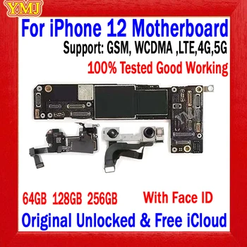 Suporte de Actualização do iOS&5G Frete Grátis Para o iPhone 12 de placa-Mãe Original Desbloqueado Não icloud Para o iPhone 12 de Placa Lógica Testado Placa