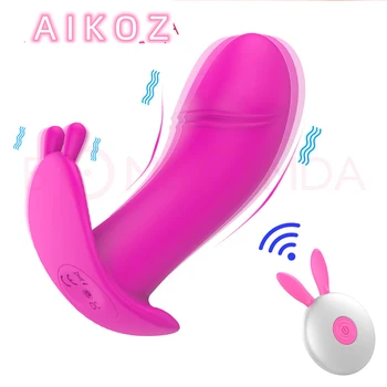 Wearable Calcinha vibrador Vibrador Brinquedos Sexuais para as Mulheres De 10 de Velocidade de Adultos de Produtos de Controle Remoto sem Fio Estimulador de Clitóris Vibradores