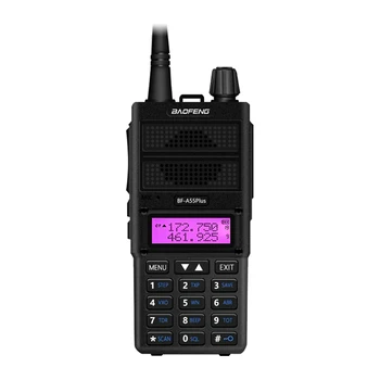 Novo Baofeng BF-A55 Mais Walkie Talkie Dual Band VHF/VHF 136-174/400-520MHz 8W de Potência de Transmissão 128CH Caça CB Radio Scanner
