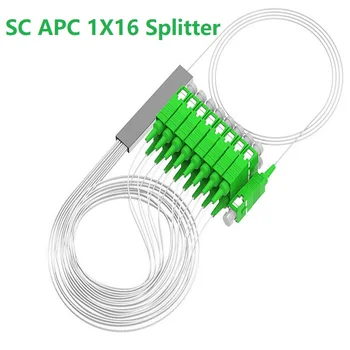 20PCS1 X16 PLC SC APC SM 0,9 mm de Alta Qualidade 1m FTTH FBT de Fibra Óptica Divisor de 1X8
