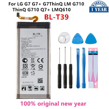 Original BL-T39 3000mAh da Bateria Para LG G7 G7+ G7ThinQ LM G710 ThinQ G710 Q7+ LMQ610 BL T39 Baterias do telefone Móvel+Ferramentas