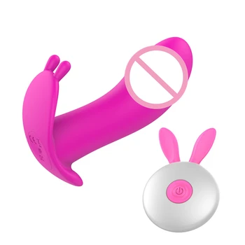 Sem fio Vibradores Para as Mulheres Clitóris Estimulador Vaginal Bola Plug Anal Real Pênis Vibrador para Masturbador Feminino Calcinha Brinquedos Sexuais