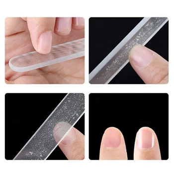 1 PCs Nano Vidro Amortecedor Do Prego Durável Arquivo Shiner Manicure Arquivos De Unhas Nail Art Ferramenta De Unhas Acessórios