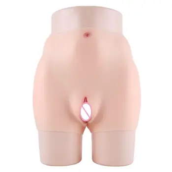 2300g de Silicone Realistas Vagina Calcinha Travesti Crossdresser Buceta Calças Transexuais Artificial Sexo Falso Cueca do Realçador do Quadril