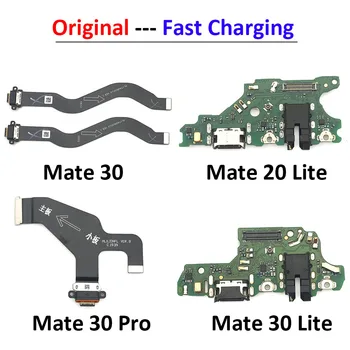 10Pcs/Lot，100% Original Para Huawei Mate 9 10 20 30 Lite Pro 20X Carregador USB de Carregamento Dock Conector do cabo do Cabo flexível do Microfone da Placa