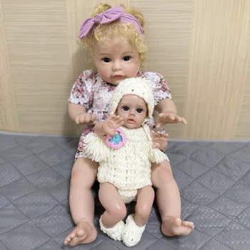 De 22 Polegadas Reborn Baby Dolls Princesa SueSue Pintado Terminado Meninas lindas Realista Renascer Criança Menina Enraizada Cabelo Brinquedo para Meninas