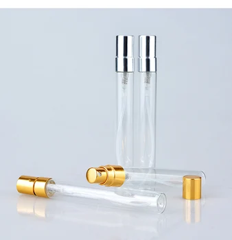 20pcs 10ml de Vidro Reutilizável Frasco de Perfume Vazio de Alumínio do Frasco de Spray Frascos de Perfume Vaporizador de Cosméticos Container de Viagem