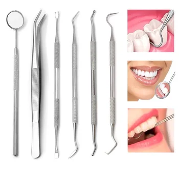 1Pcs Odontológica Odontologia de Kit de Ferramentas de Aço Inoxidável Limpa Dentista Raspador Dentário Enxada Dente de Limpeza Dental Ferramenta de Produtos de higiene Bucal
