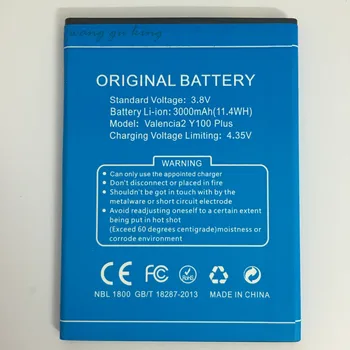 Original 3000mAh 3.8 V da Bateria do Portátil da Substituição Recarregável de Telefone Celular de Backup de Bateria do Li-íon Para DOOGEE Y100 Plus