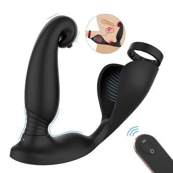 Silicone de Controle Remoto Anal, Vibrador de Brinquedos Sexuais da Próstata Massageador vibrador plug anal Para Mulheres, Homens, Casal