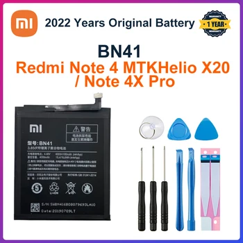 2021 Novo 100% Original e Verdadeiro 4100mAh BN41 Bateria Para Xiaomi Redmi Nota 4 MTK Helio X20 / Nota 4X Pro MTK Helio X20 + Free Tools