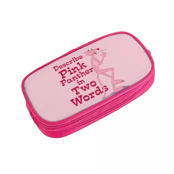 Impressos em 3D Pantera cor de Rosa estojo de Maquiagem Saco Cosmético Caixa de Zíper Adolescentes o material Escolar, porta-Lápis