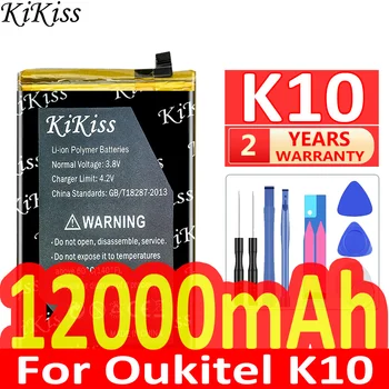 KiKiss 12000mAh Poderoso K10 Bateria para Oukitel K 10 Baterias do Telefone Móvel Bateria com ferramentas Livres