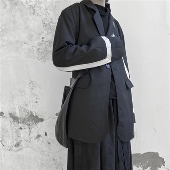 M-6XL! plus-size vestuário masculino 2021 Novo design preto branco pano de costura pequena blazer com o canto áspero