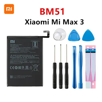 Xiao mi 100% Original BM51 5500mAh Bateria Para o Xiaomi Mi Max 3 Max3 MAX3 BM51 de Alta Qualidade, Telefone de Substituição de Baterias +Ferramentas