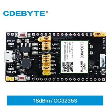 CC3235 Módulo Wifi Placa de Teste CDEBYTE E103-W06-TB Fácil de Usar Interface USB Pré-Soldado E103-W06 TTL Placa de Teste