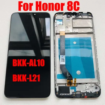 Para o Huawei Honor 8C BKK-AL10 BKK-L21 Visor LCD do Painel de Pantalla com Digitador da Tela de Toque conjunto do Sensor da Moldura do LCD para 8C