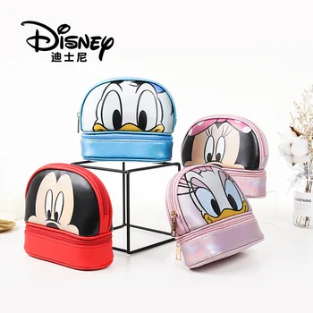 Disney bonito saco cosmético cartoon casa de viagem do sexo feminino saco de armazenamento conjunto portátil de cosméticos saco de armazenamento