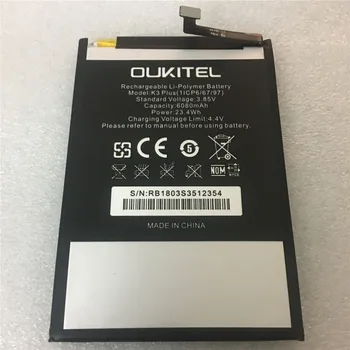 Bateria do telefone móvel real OUKITEL K3 MAIS bateria 6080mAh Longo tempo de espera Alta capacit OUKITEL Acessórios para Móveis