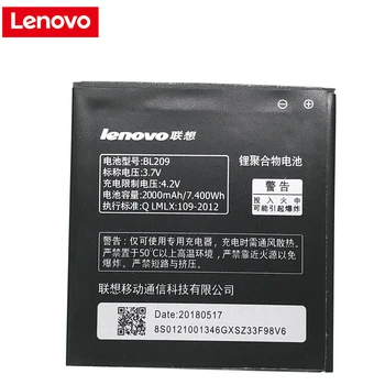 Para Lenovo A516 Bateria 2000mAh BL209 de Volta até a Substituição da Bateria para Lenovo A516 A706 A760 A820E A378T A398T A788T telefone inteligente