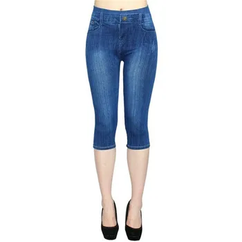Mulheres Leggings 2021 Fashion Faux Calças Jeans, Calças Muito Sensual Leggings Verão Casual Lápis Calças Simples E Básica Legging