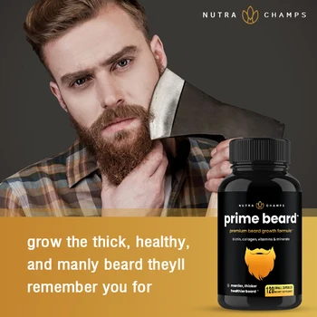 Homens de Barba Crescimento Suplemento Vitamínico - Saw Palmetto Faz Facial Cabelo mais grosso e Mais Pequeno Para Todos os Tipos de Cabelo